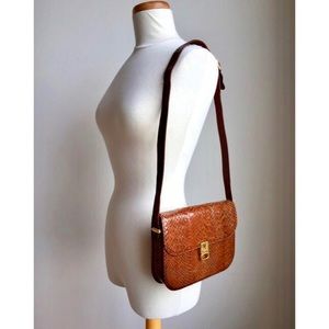DRAFT Vintage Snakeskin Reptile Leather Purse Shoulder Bag